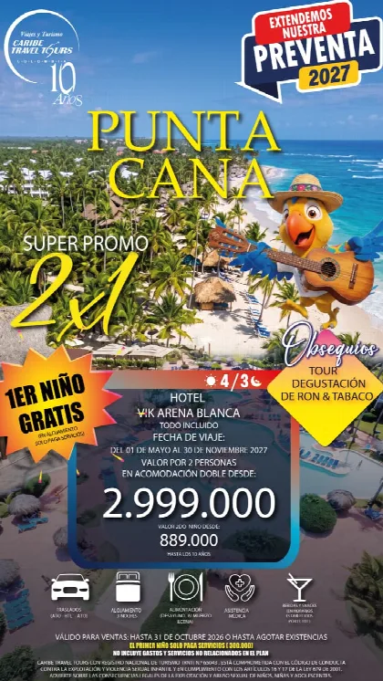 Promoción Punta Cana, 4 días · 3 noches