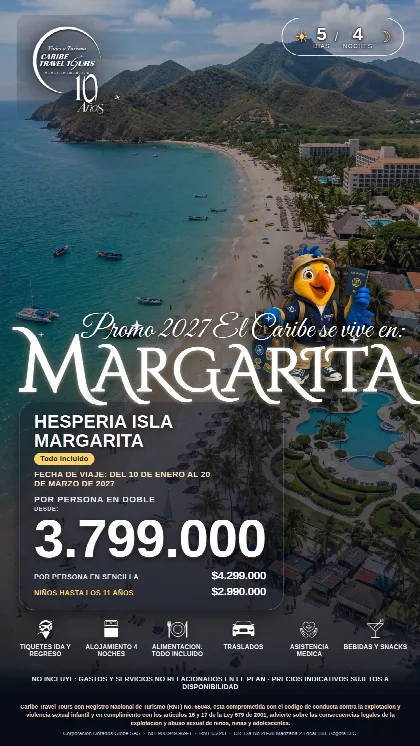 Promoción Margarita, 5 días · 4 noches